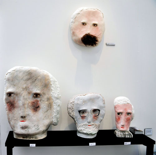 Claire Loder4  Ceramic heads by Claire Loder