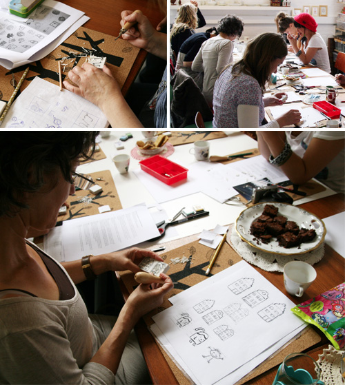 carving stamp workshop  Indie Craft Shop: Elle Aime (The Netherlands)