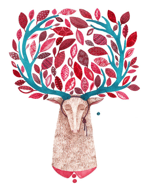 Illustration My Deerest by Madalina Andronic  An illustrator to be discovered: Madalina Andronic