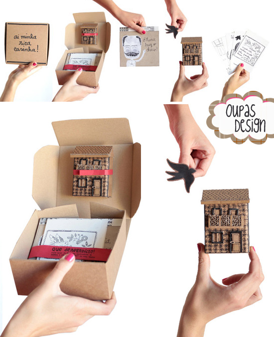 Ai minha rica casinha by Oupas Design  Boxes of wonders and cardboards by Oupas! Design
