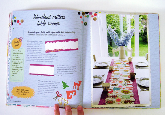 All Sewn Up book Woodland critters table runner project  All Sewn Up book by Chloe Owens