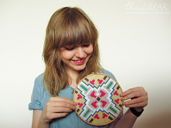 Hoop enbroidery by ThreadBEAR1  IB Flickr group picks: Your handmade shapes