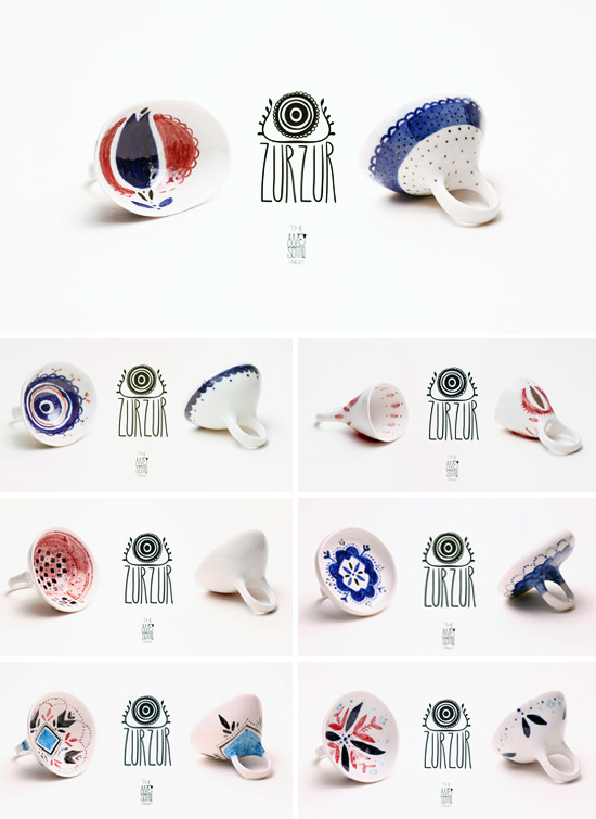ZURZUR handmade ceramic rings The Wonderful Project  The Awesome Project – Handmade porcelain journey from Romania